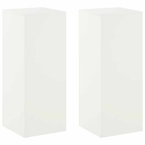 vidaXL Support de Plante 2 pcs Blanc 40 x 40 x 100 cm Acier