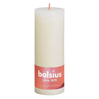 Bolsius Bougies pilier rustiques Shine 4 pcs 190x68 mm Perle douce