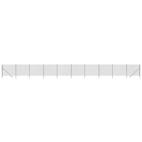 vidaXL Clôture en treillis métallique anthracite 2,2x25 m