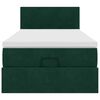 vidaXL Cadre de lit ottoman avec matelas vert fonc&eacute; 90x200 cm velours
