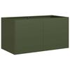 vidaXL Jardini&egrave;re vert olive 80x40x40 cm acier lamin&eacute; &agrave; froid