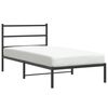 vidaXL Cadre de lit m&eacute;tal sans matelas avec t&ecirc;te de lit noir 107x203cm