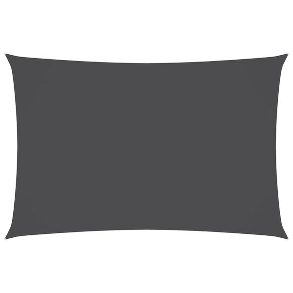 vidaXL Voile de parasol tissu oxford rectangulaire 6x8 m anthracite