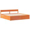 vidaXL Cadre de lit sans matelas cire marron 180x200cm bois pin massif
