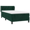vidaXL Sommier &agrave; lattes de lit avec matelas Vert fonc&eacute; 100x200 cm
