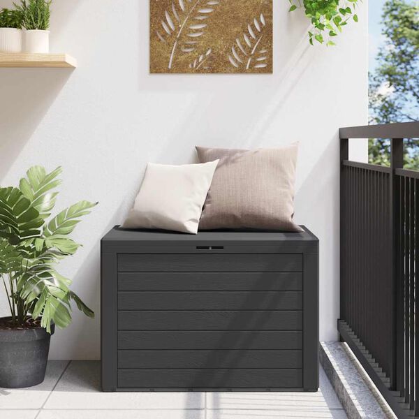 vidaXL Bo&icirc;te de rangement de jardin Anthracite 78x44x55 cm