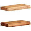 vidaXL Étagères murales 2 pcs 30x20x3,5 cm bois massif d'acacia