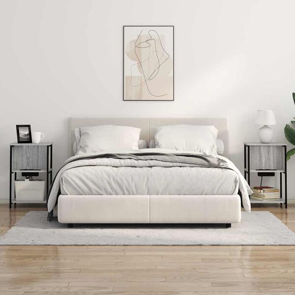 vidaXL Cabinet de chevet Gris Sonoma 38 x 31 x 61 cm Bois d'ing&eacute;nierie