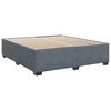 vidaXL Sommier &agrave; lattes de lit et matelas Gris fonc&eacute; 200x200cm Velours