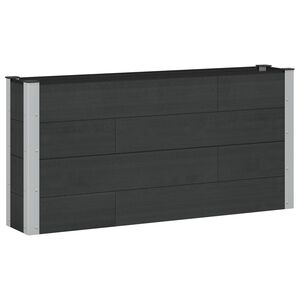 vidaXL Jardini&egrave;re sur&eacute;lev&eacute;e Noir 150 x 30 x 72 cm WPC et Aluminium