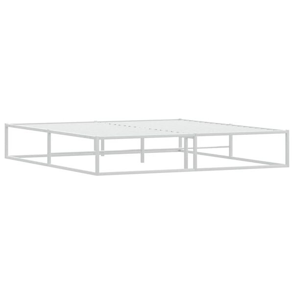 vidaXL Cadre de lit sans matelas blanc 180x200 cm m&eacute;tal