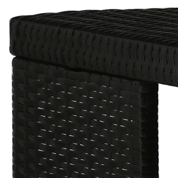 vidaXL Ensemble de bar de jardin 5 pcs et coussins R&eacute;sine tress&eacute;e Noir