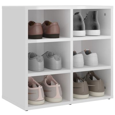 vidaXL Armoire à chaussures Blanc brillant 52,5x30x50 cm