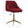 vidaXL Chaises &agrave; manger pivotantes lot de 2 rouge bordeaux velours