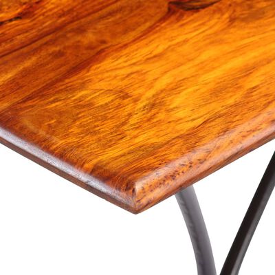 vidaXL Table basse avec pieds bouclés Bois de Sesham 110 x 60 x 39 cm
