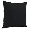 vidaXL Canap&eacute; 2 places avec oreillers noir 140 cm tissu microfibre