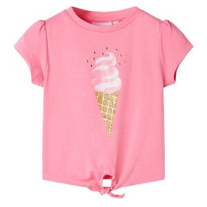 vidaXL T-shirt pour enfants rose fluo vif 92