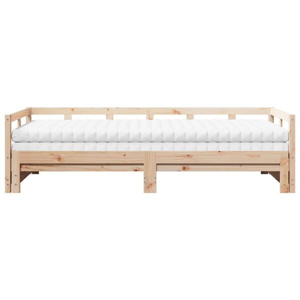 vidaXL Lit de jour et lit gigogne et matelas 90x190 cm bois pin massif