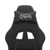 vidaXL Chaise de jeu avec repose-pied Noir Similicuir