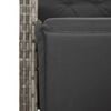vidaXL Ensemble de bistro de jardin 5 pcs coussins gris poly rotin