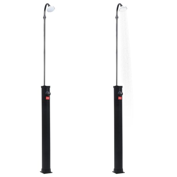 vidaXL Douche solaire de jardin Noir 215 cm 8 L