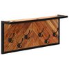 vidaXL Porte-manteau mural avec 6 crochets bois massif d'acacia