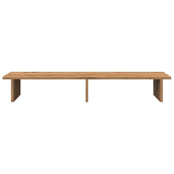 vidaXL Support de moniteur ch&ecirc;ne artisanal 100x27x15cm bois ing&eacute;nierie
