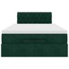 vidaXL Lit ottoman avec matelas vert fonc&eacute; 120x190 cm velours