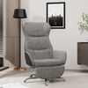 vidaXL Chaise de relaxation avec repose-pieds Gris clair Tissu