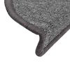 vidaXL Tapis d'escalier 20 pi&egrave;ces 56 x 17 x 3 cm Gris fonc&eacute; Demi-rond