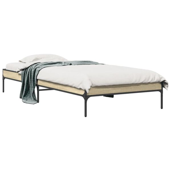 vidaXL Cadre de lit sans matelas ch&ecirc;ne sonoma 100x200 cm