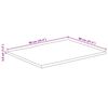 vidaXL Dessus de table 90x80x3,8 cm bord vivant bois massif manguier