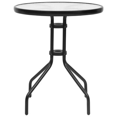 vidaXL Table de jardin Noir Ø60x70 cm Acier