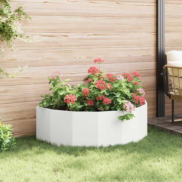 vidaXL Jardinière Blanc 120 x 60 x 35 cm Acier