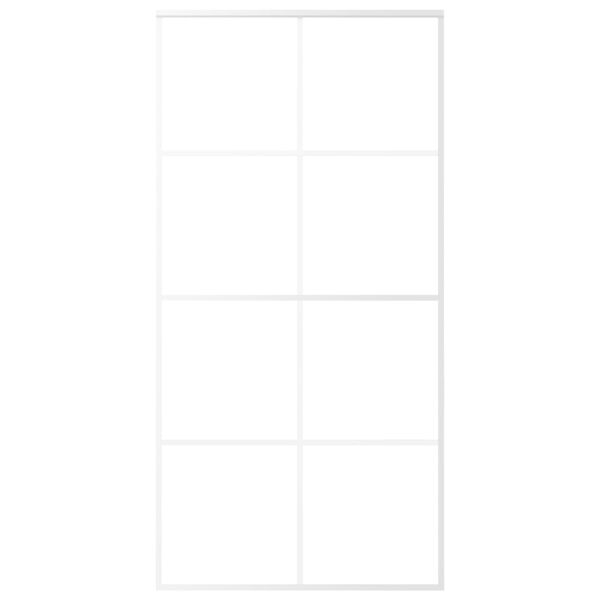 vidaXL Porte coulissante Verre ESG et aluminium 102,5x205 cm Blanc
