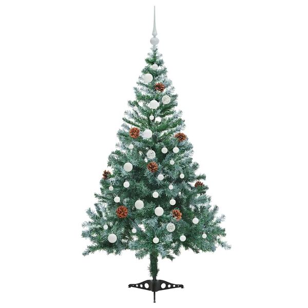 vidaXL Sapin de No&euml;l artificiel avec 150 LED Vert 150 cm PVC et Acier