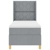 vidaXL Lit &agrave; ressorts avec matelas Gris clair 80 x 200 cm tissu