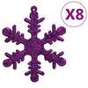 vidaXL Ensemble de boules de No&euml;l 111 pi&egrave;ces violet polystyr&egrave;ne