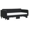 vidaXL Lit de jour avec gigogne et matelas noir 90x200 cm velours