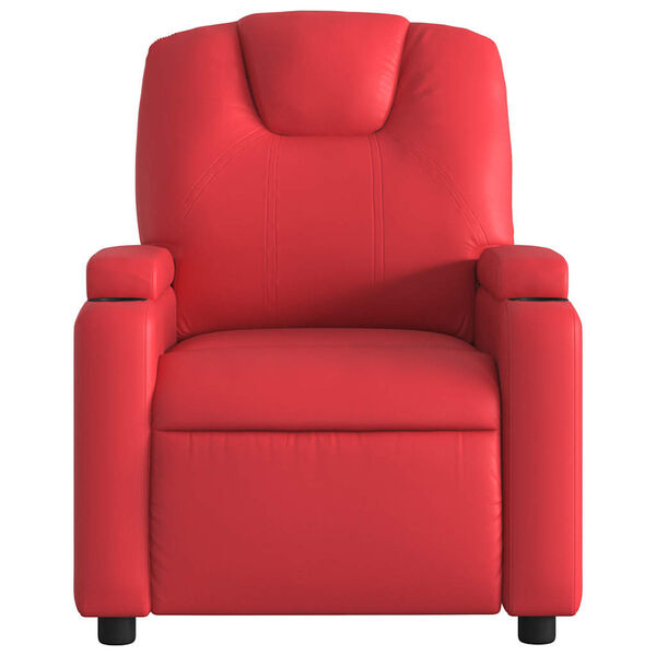 vidaXL Fauteuil de massage inclinable rouge similicuir
