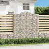 vidaXL Paniers à gabions arqués 4 pcs 200x50x220/240 cm Fer galvanisé