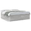 vidaXL Cadre de lit sans matelas sonoma gris 200x200 cm