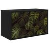 vidaXL Meuble TV mural ELBURG 69 x 33 x 40 cm Ch&ecirc;ne noir