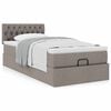 vidaXL Lit ottoman avec matelas taupe 90x200 cm tissu