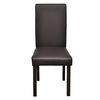 vidaXL Chaises &agrave; manger lot de 4 marron similicuir