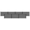 vidaXL Panneau de cl&ocirc;ture 7 pcs WPC et Aluminium Gris