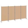 vidaXL Paravent 4 panneaux Beige 346 x 180 cm Tissu