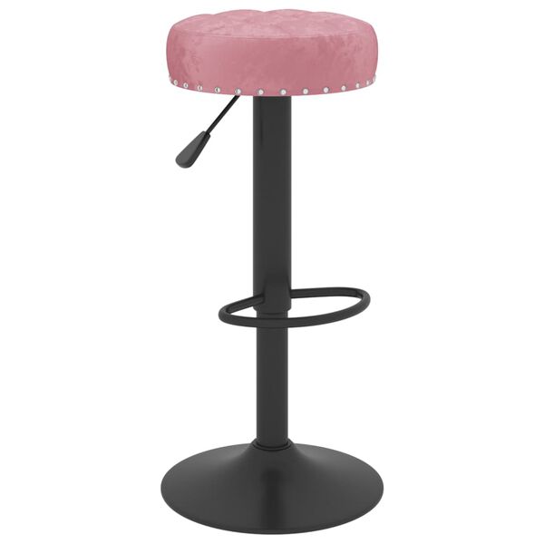 vidaXL Tabourets de bar lot de 2 rose velours