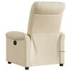 vidaXL Fauteuil inclinable de massage &eacute;lectrique cr&egrave;me tissu