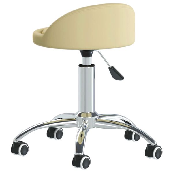 vidaXL Tabouret de massage Crème Similicuir